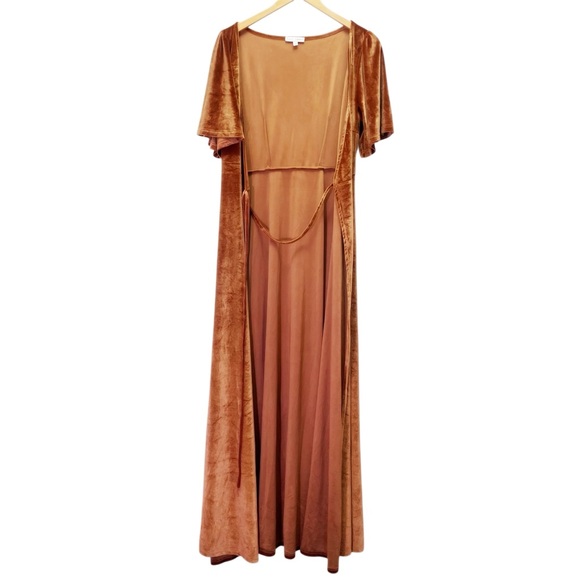 Baltic Born Rust Velvet Maxi Dress - Picture 5 of 15
